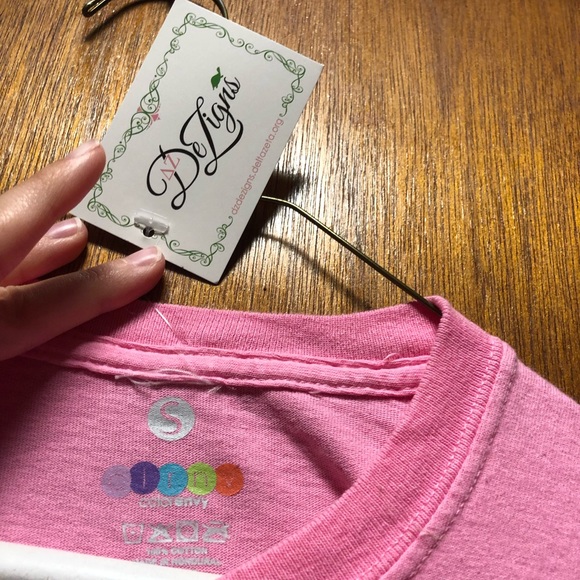 Pink and Blue Delta Zeta Pocket Tee - Picture 7 of 8
